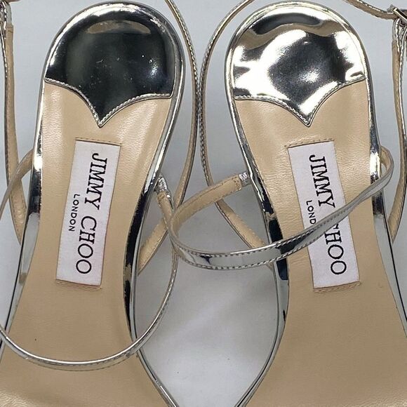 Jimmy Choo Meira Embellished Patent Leather Sandals size 41 - Picture 6 of 14